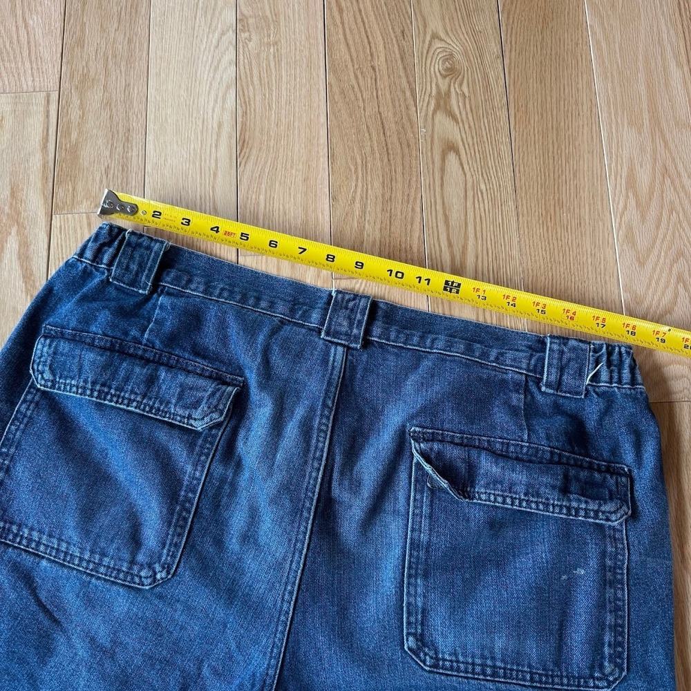 Croft & Barrow The Side Elastic Blue Denim Cargo Shorts Mens 36 7" Inseam - Picture 7 of 8